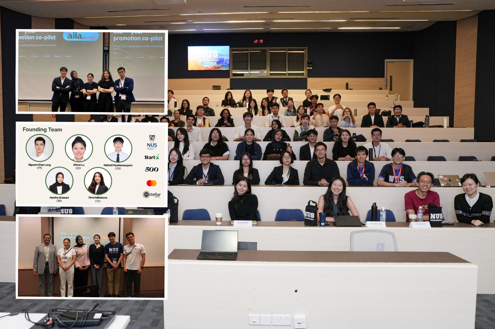 Team 6 presenting aila.bandung, an AI promotion co-pilot for food-and-beverage SMEs