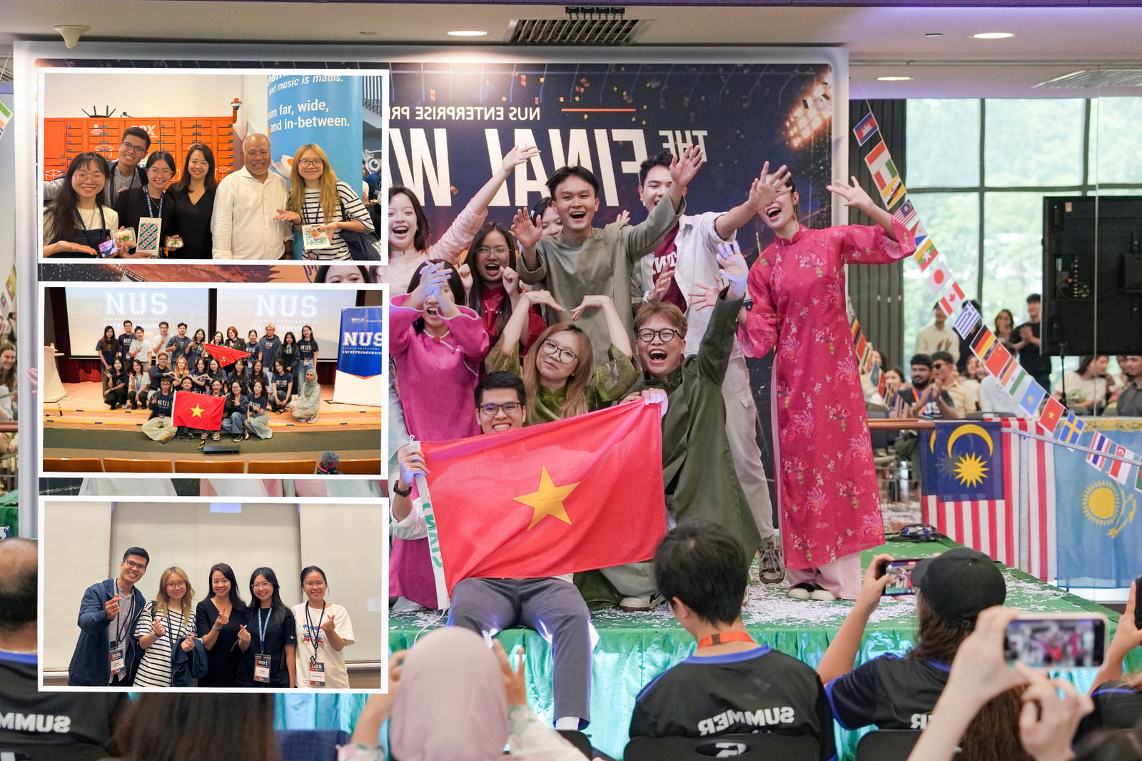 Vietnamese participants celebrating during the NUSSP Final Whistle cultural event