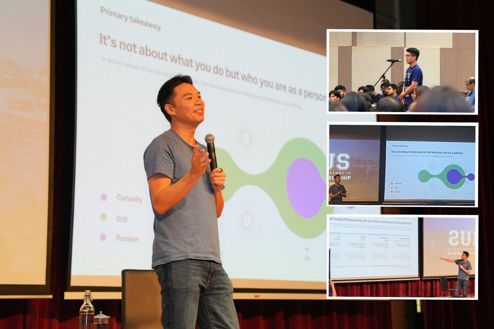 Jeffrey Tiong sharing the PatSnap venture-building story with NUSSP participants