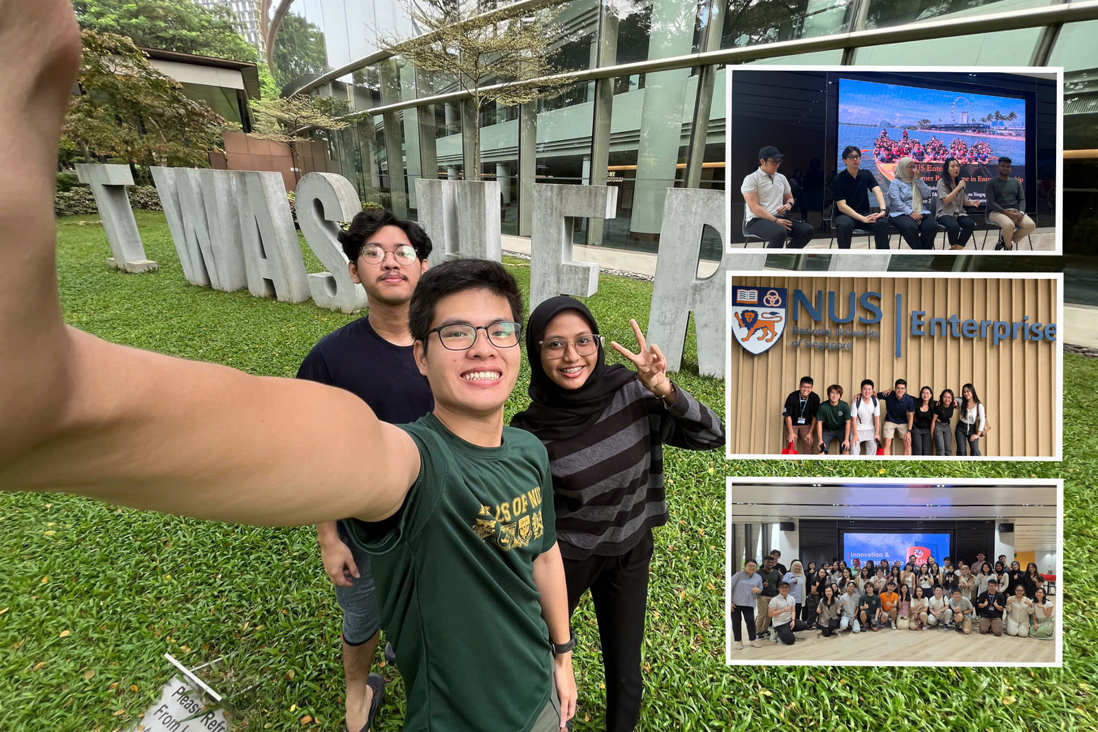 NUSSP participants and friends during activities at NUS Enterprise