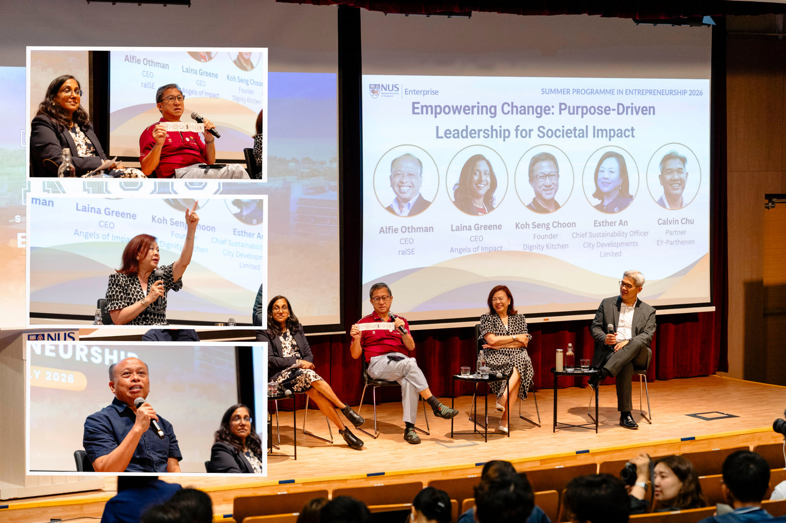 Panel discussion on purpose-driven leadership and societal impact at NUSSP 2026